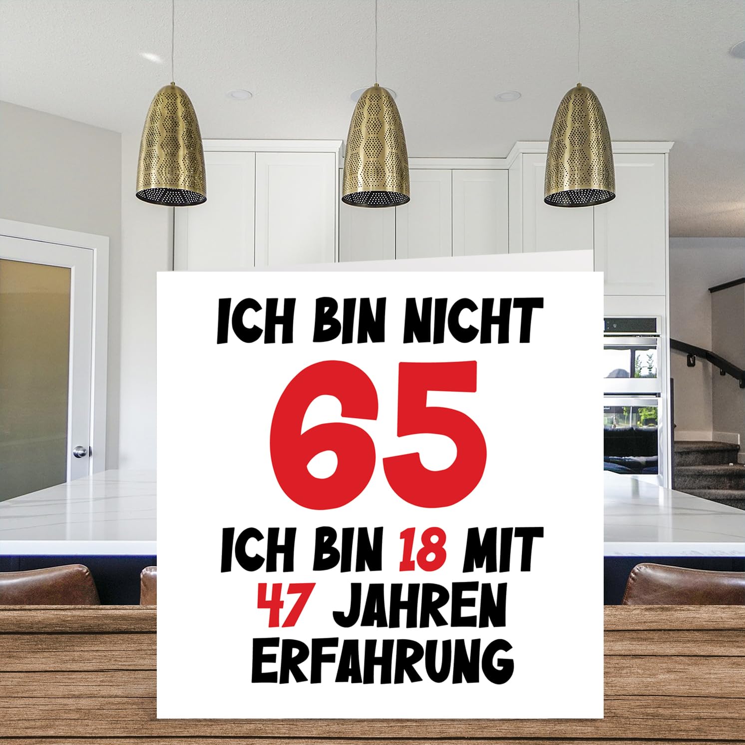 Karto Geburtstagskarte Zum 65. – Lustig, 14x21,6 Cm, Mit Rotem Umschlag – Für Sie & Ihn