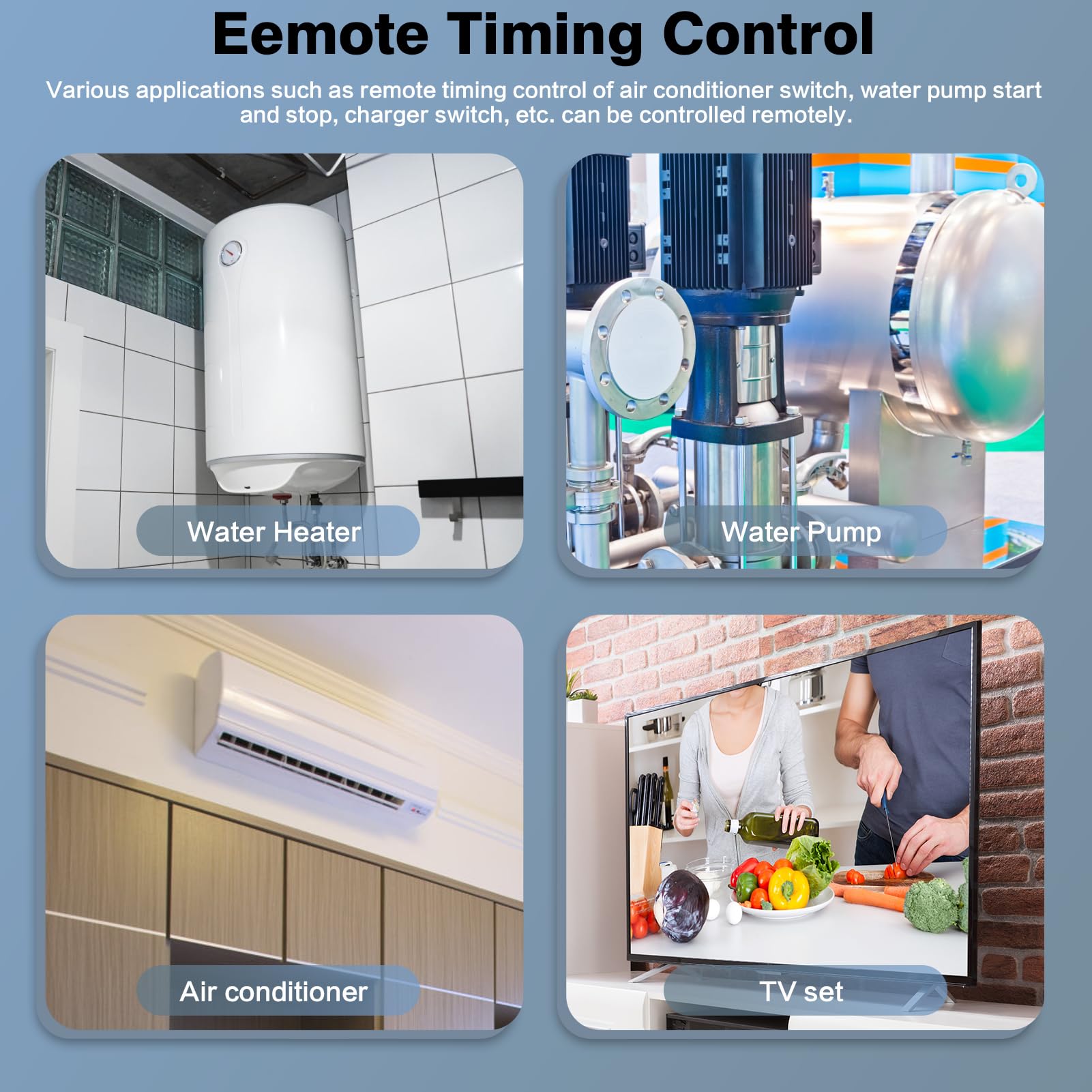Programmateur Intelligent WiFi GTS8-W AC220V Commutateur de Contrôle Horloge Modulaire de Télécommande Domestique Intelligent Compatible avec TUYA APP(2P-63A)
