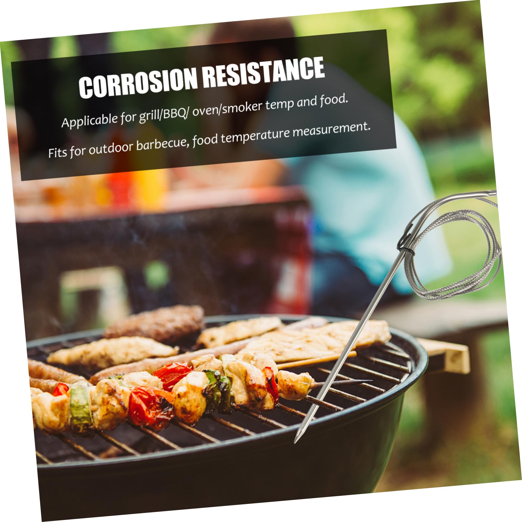 ABOOFAN Drahtloses Fernfleischthermometer Mit Großer LCD Anzeige Digitales Bbq Grill Thermometer Für Innen Und Außenanwendungen Sofortige Temperaturmessung