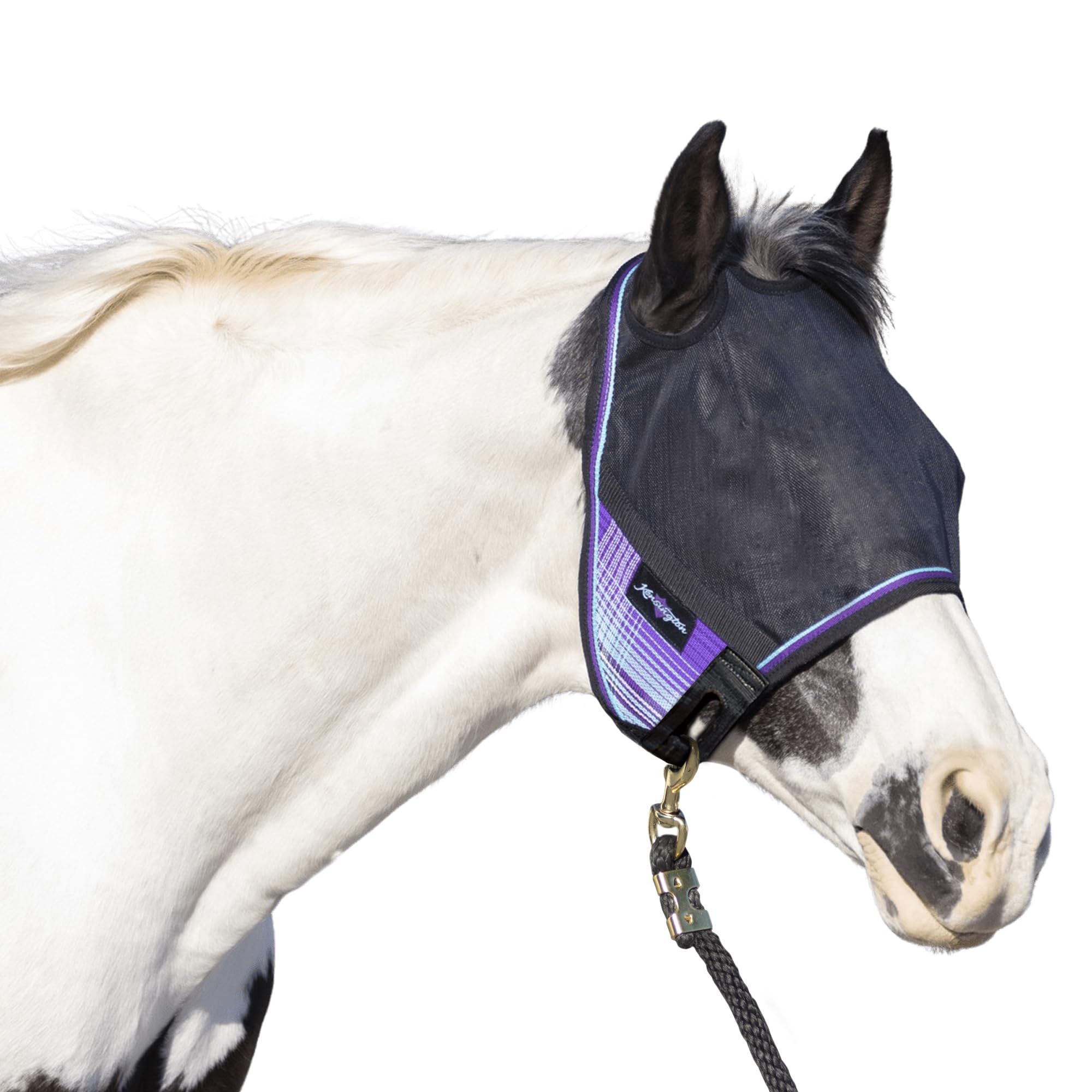 Kensington 90% UV Fly Mask CatchMask UViator - Without Ears & Forelock Freedom Web Trim Size: L-Avg Color: 2017 - Lavender Mint