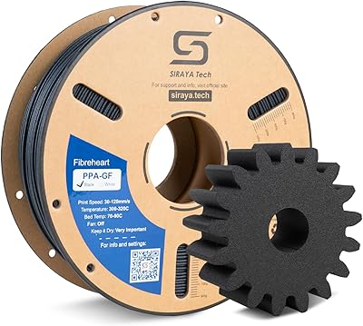 18 – Siraya Tech Fibreheart PPA-GF 3D Printer Filament, 15% Glass Fiber Reinforced High Temperature Nylon, Extreme Strength & High-Temp Resistanc…
