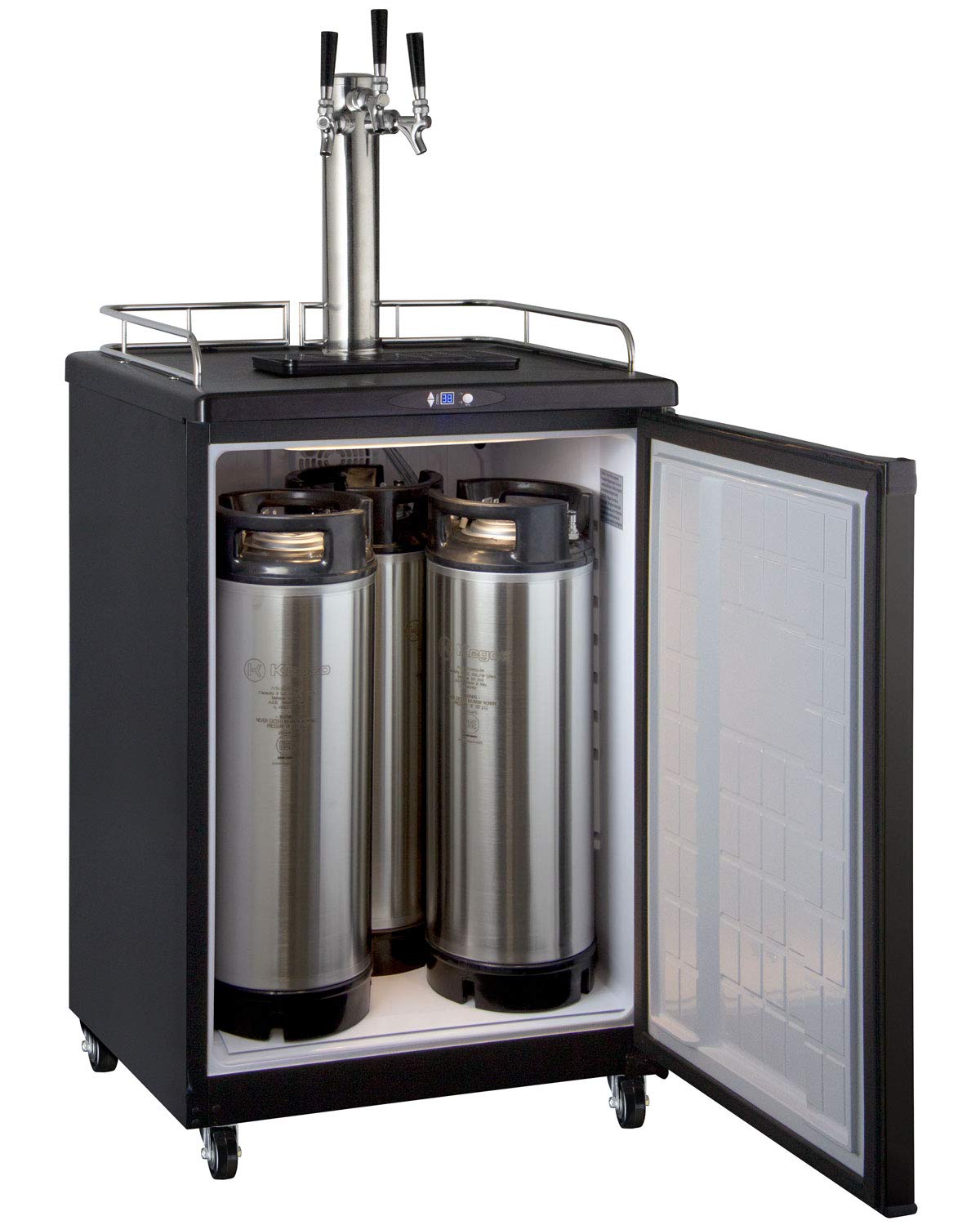 Kegco Keg Dispenser, Black on Fridge.com - View 5