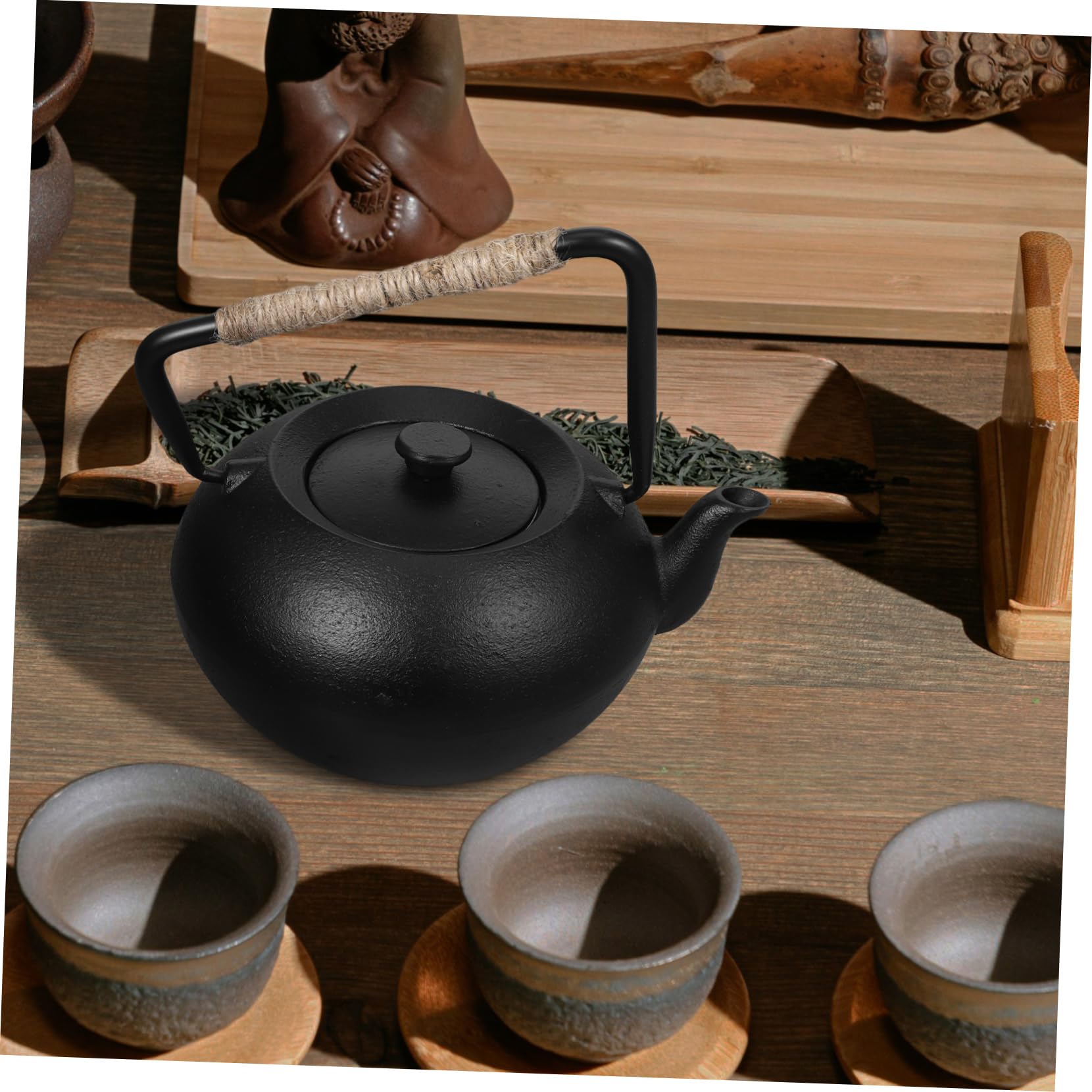 GLEAVI Tetera Japonesa De Hierro Para Cocina Camping Senderismo Tetera Para Calentar Agua