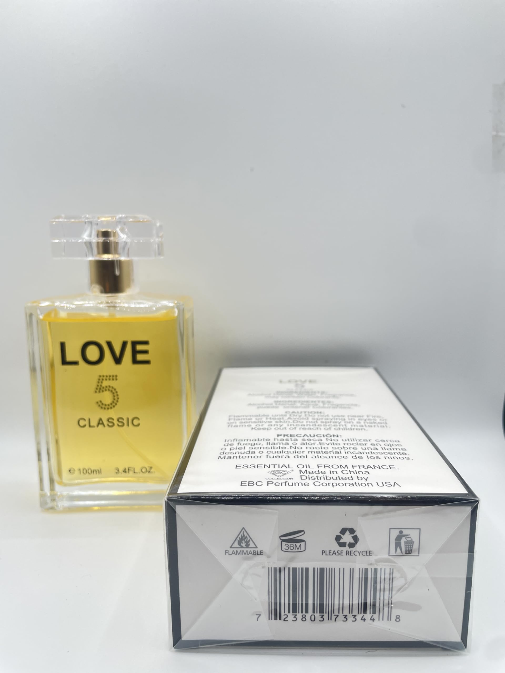Amazon.com : EBC-Collection, LOVE 5 Classic Perfume for Women, 3.4
