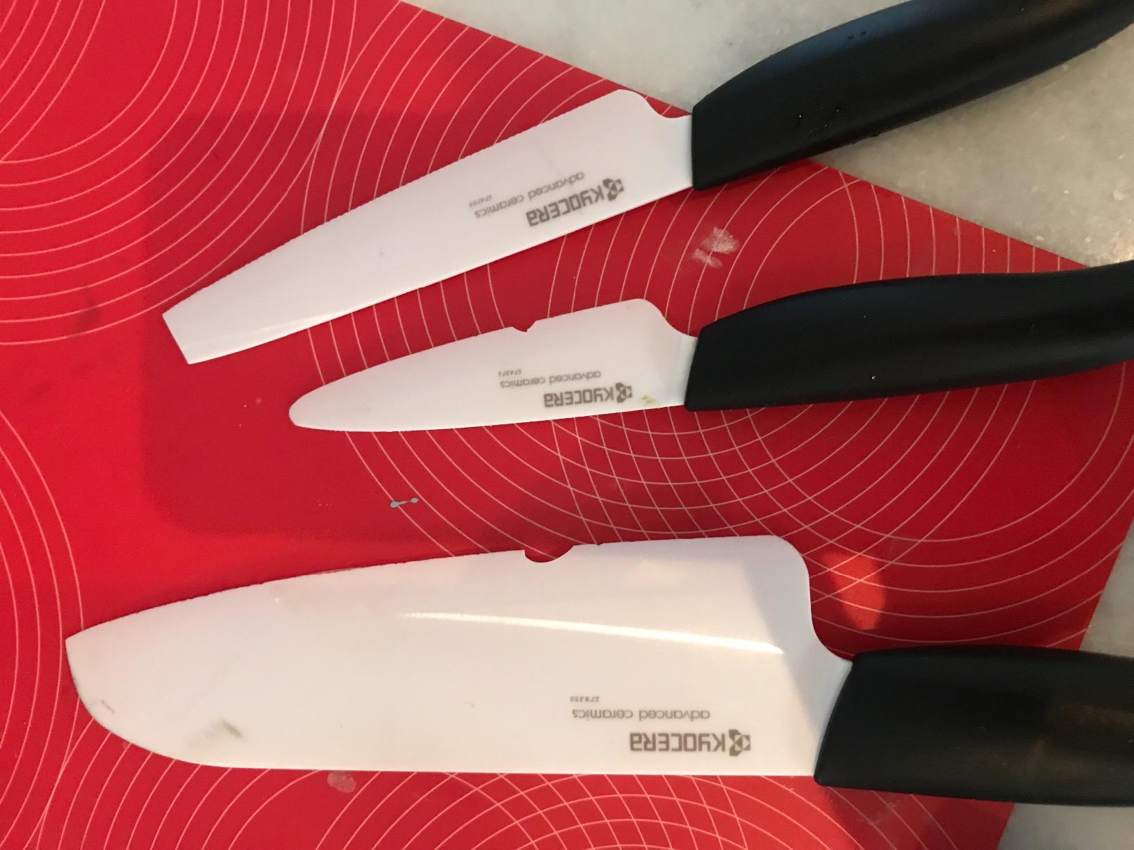 Kyocera ceramic knife packaging and blade detail