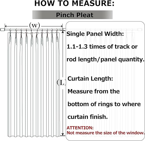 Miniatura 6 de Frelement Cortinas plisadas de lino sin forro para sala de estar y dormitorio, cortinas con bloqueo de luz para puerta corrediza de patio, 1 panel,