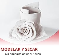 Vista 3 de Arcilla modeladora de endurecimiento al aire DAS, bloque de 1 kg, color blanco (387500)