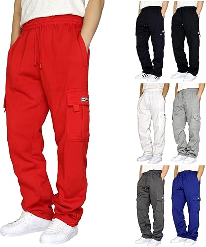 Miniatura 2 de Pantalones de carga casuales para hombre, pantalones deportivos de peso pesado para correr, con bolsillo, pantalones elásticos para hombre