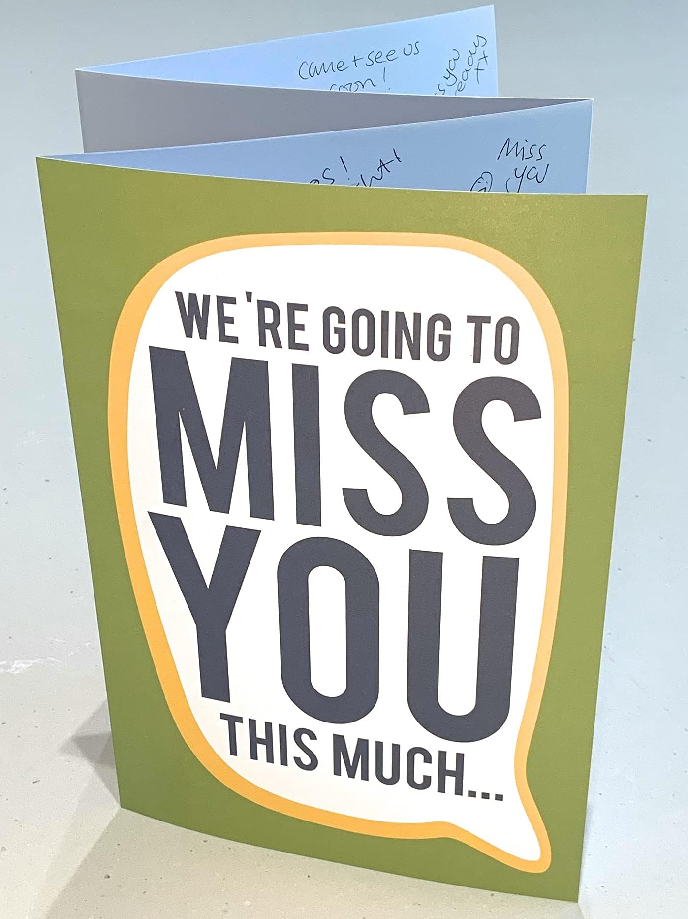 We're Going to Miss You Extra Large Fold Out Card : Amazon.co.uk ...