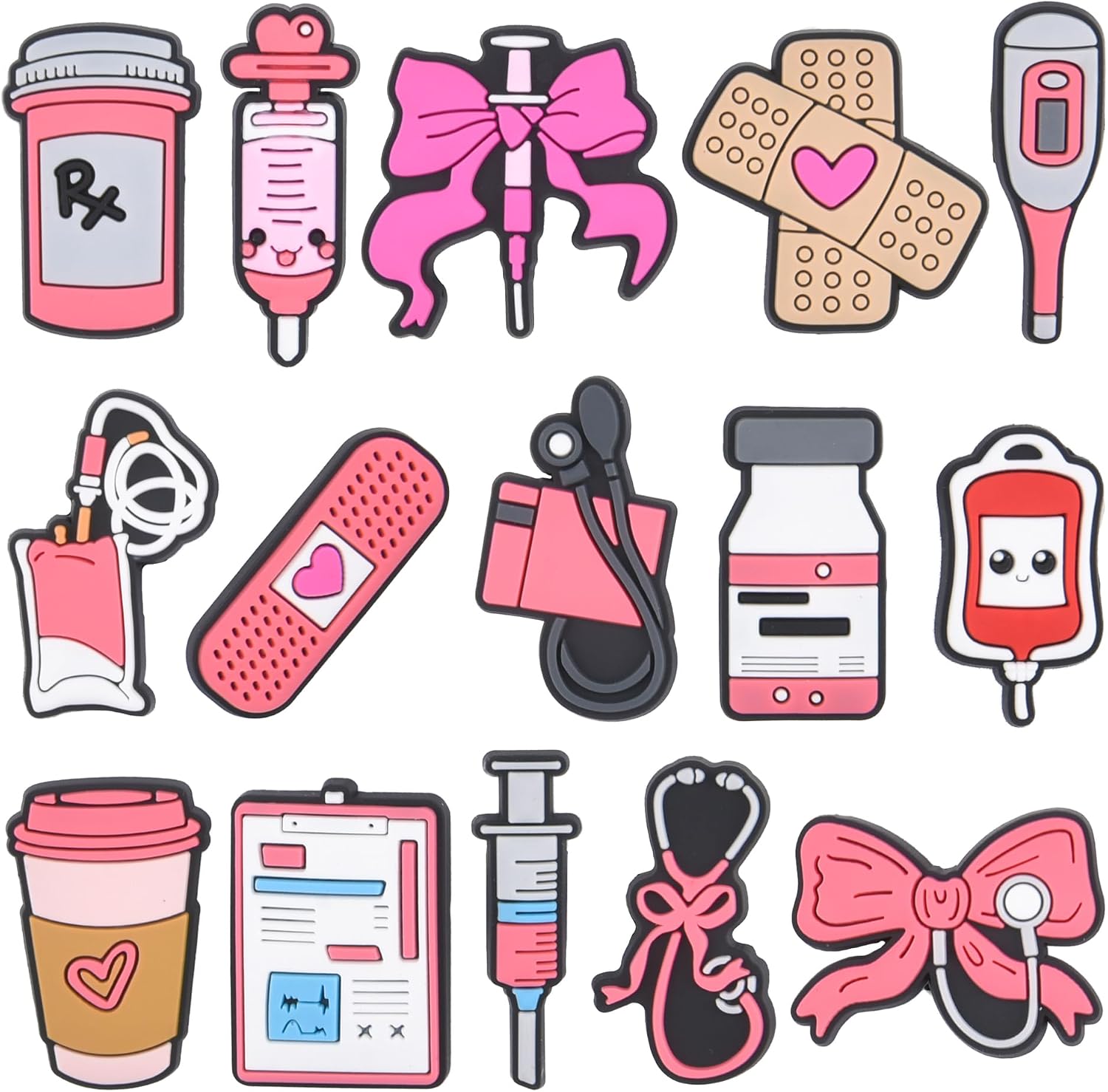 Men Women Cute Doctor Nurse Shoe Charms Lovely Nursing Shoes Decorations for Birthday Gifts