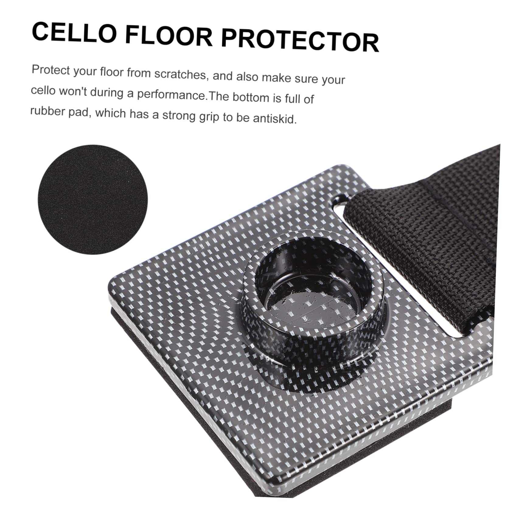 ifundom Cello Bottom Holder Floor Protector Non-slip Mat for Cello String Instrument Accessory Supply