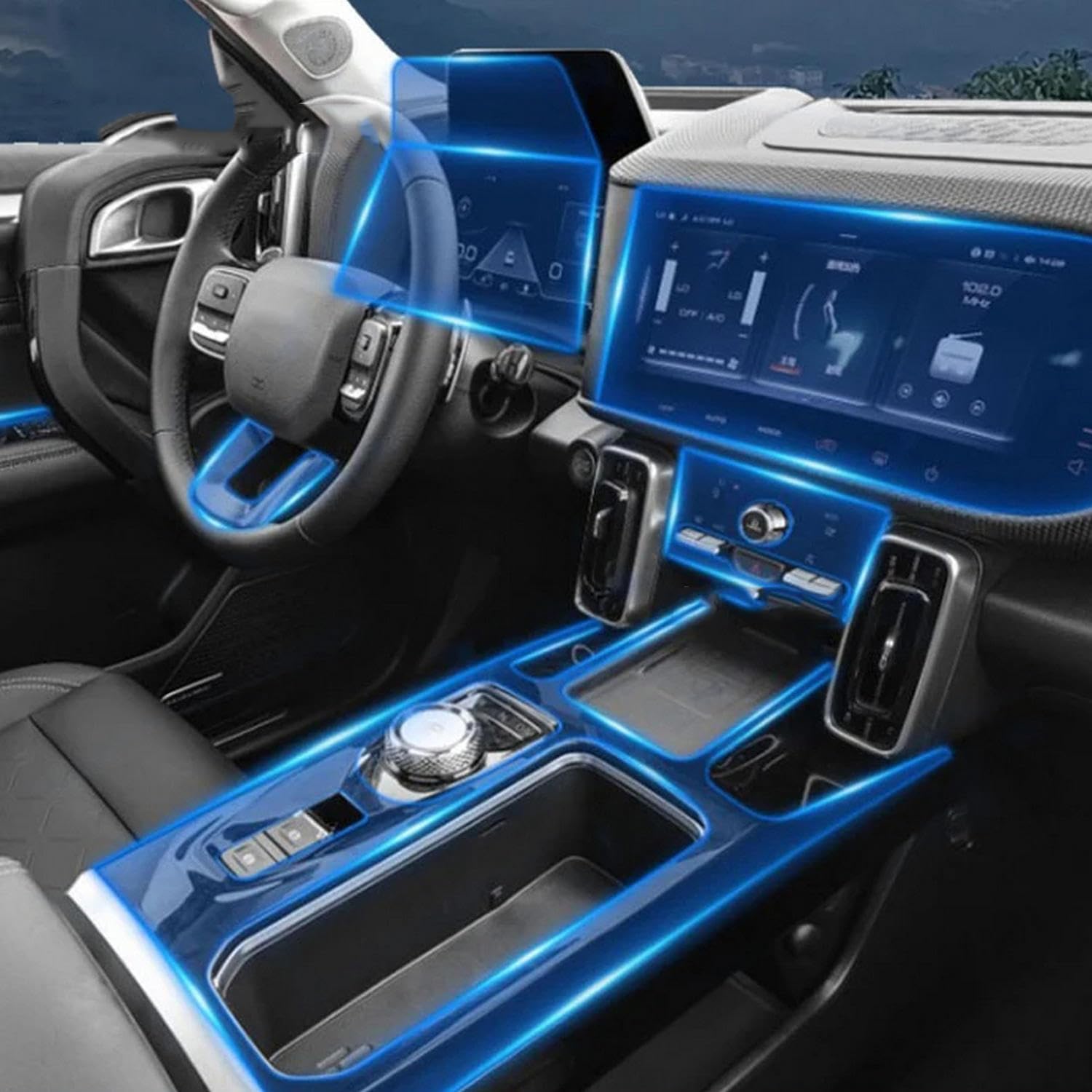 Film protecteur TPU pour Haval DARGO 2020-2022 : protection de console centrale