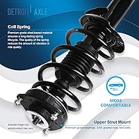 Vista 3 de Detroit Axle - Kit de puntales delanteros para Volkswagen Jetta Passat Golf Beetle Eos Rabbit Audi A3 Quattro, 2 puntales con muelle helicoidal 2