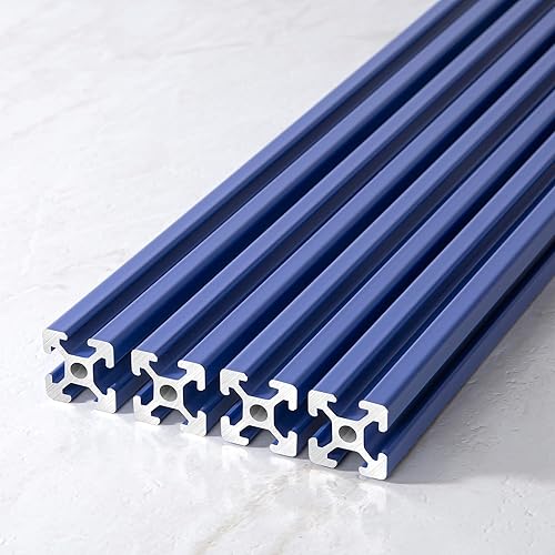 Miniatura 10 de 10 piezas de 59 pulgadas de extrusión de aluminio 2020, riel lineal anodizado con ranura en T, estándar europeo, para piezas de impresora 59inch y