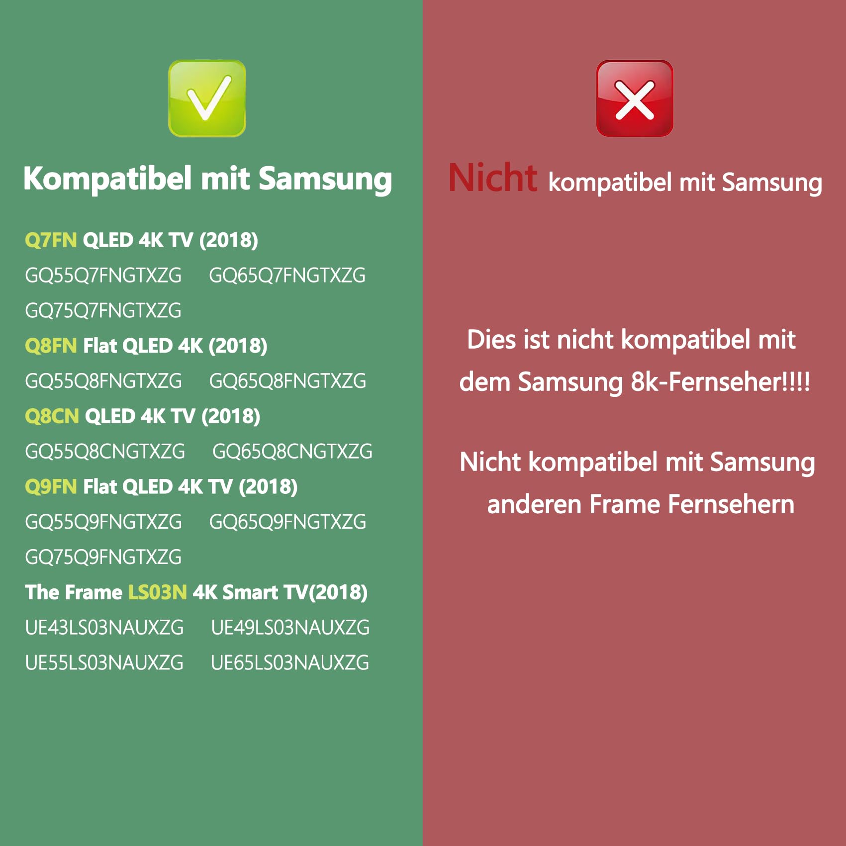 5 m/16,4 Fuß BN39-02395A one Connect Kabel istnur Kompatibel für Samsung QLED TV 55-75 Zoll Q7FN Q8FN Q8CN Q9FN Serie, 2018 Modell（Nicht Kompatibel mit Allen 8K-Fernsehern!!!）