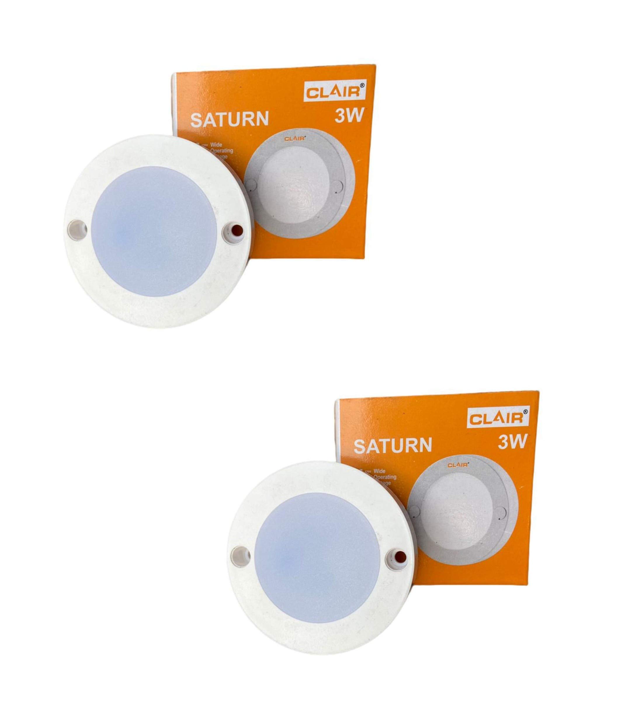 Clair 3 Watt Surface Striker Shape Cabinet Light White (Pack of 2)