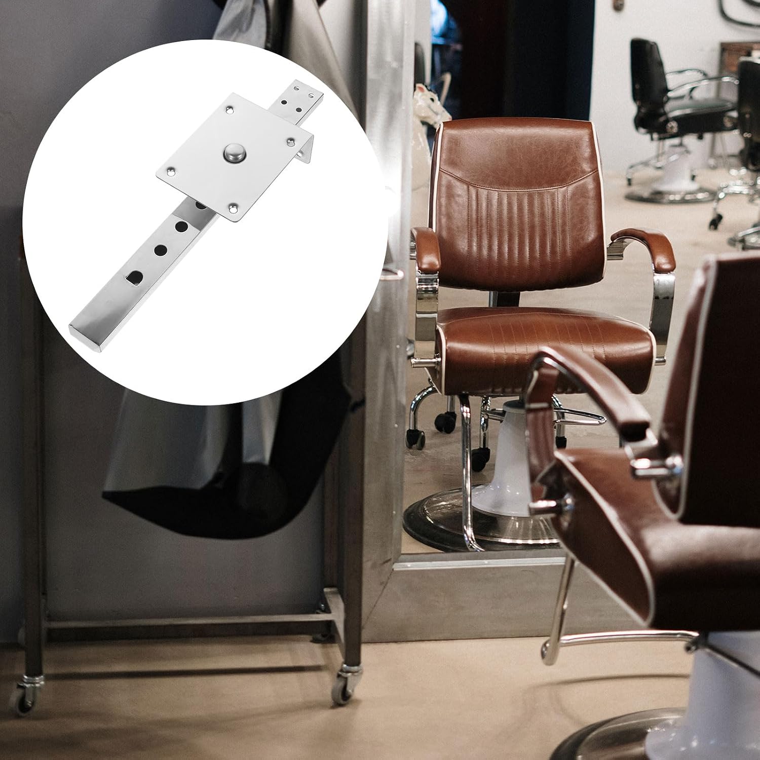 FOMIYES Barber Chair Headrest Bracket Replacement - Ergonomic Salon Chair Headrest Support for Comfortable Use Iron Material Easy Installation