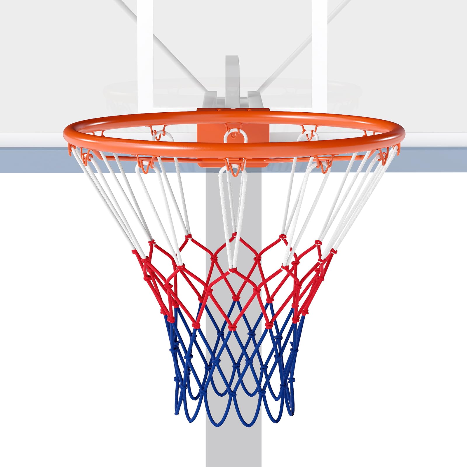 LIFEZEAL Canasta de baloncesto 45 cm diámetro montaje pared aro sólido hueco soporte red interior exterior