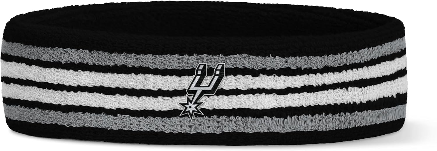 For Bare Feet NBA Officially Licensed Team Logo Headband & Wristband Combo Pack Team Color OSFM