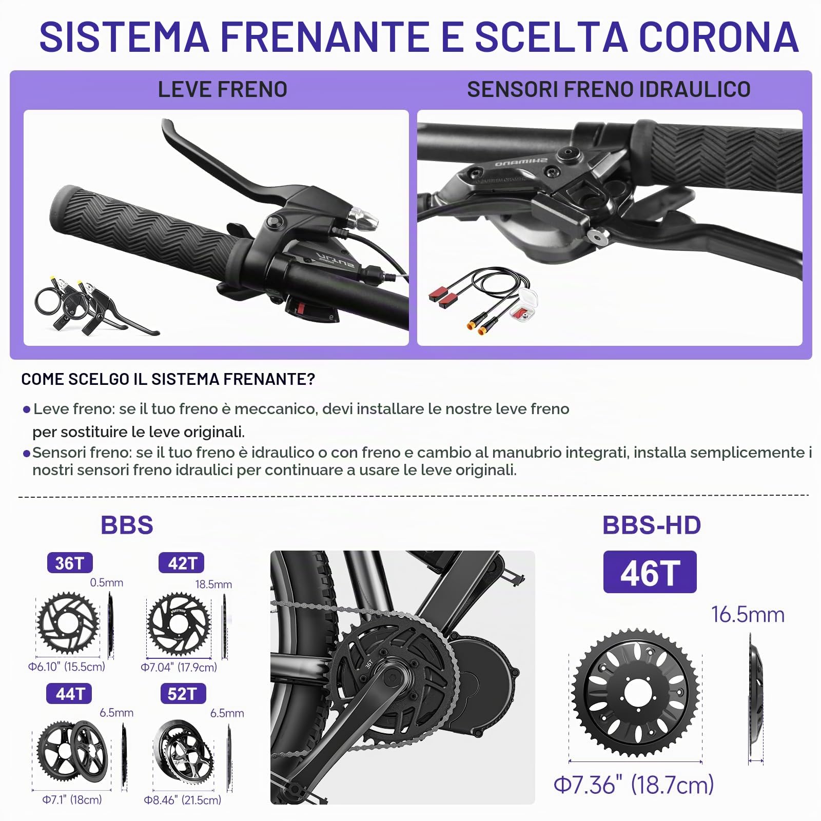 BAFANG 48V 75OW Kit Motore Centrale BBS02B con Display EKD01 e Corona 44T | Kit Conversione Ebike per BB68-73mm, Ideale per Commuting Urbano Quotidiano, Pendolari, Lavoratori d'Ufficio, Percorsi Brevi