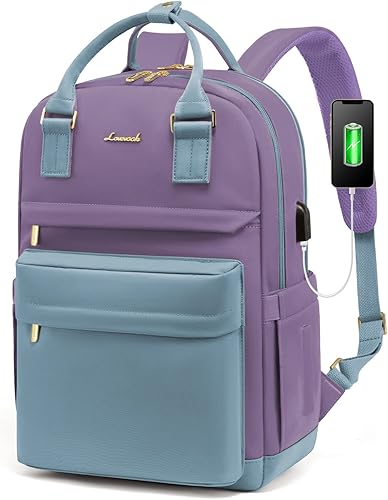 Miniatura 1 de LOVEVOOK Mochila para computadora portátil para mujeres y niñas, mochila impermeable de 15.6 pulgadas, mochila para computadora para estudiantes,
