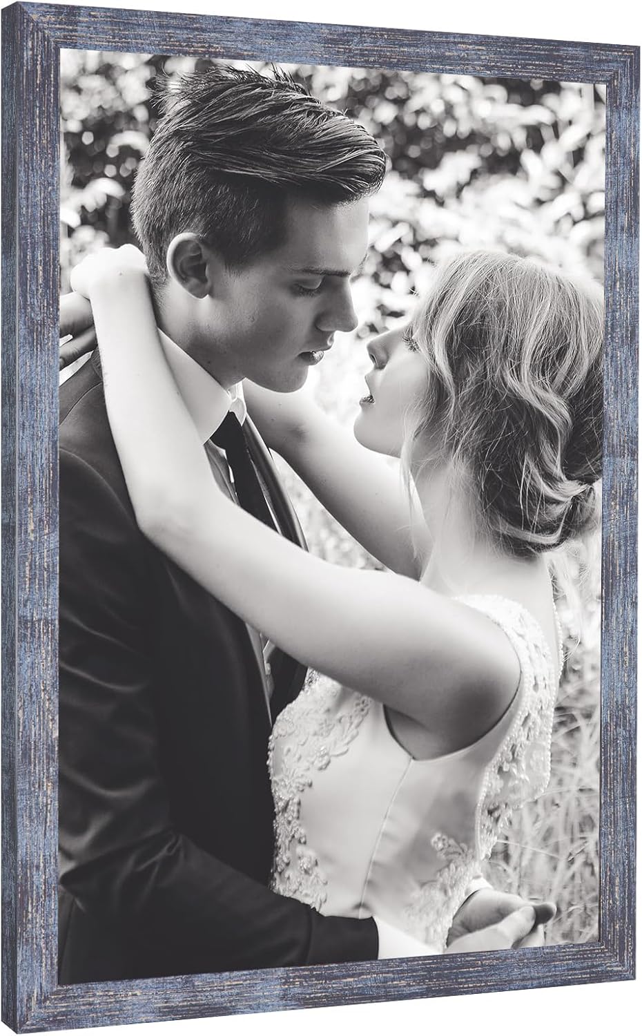 Photo 1 of  24x24 Frame Rustic Blue, 24x24 Picture Poster Frame, Horizontal Vertical Hanging, 24 by 24 Wall Gallery Family Concert Portrait Photo Frame Anniversary/Birthday/Wedding/Thank you/Christmas Gift 
