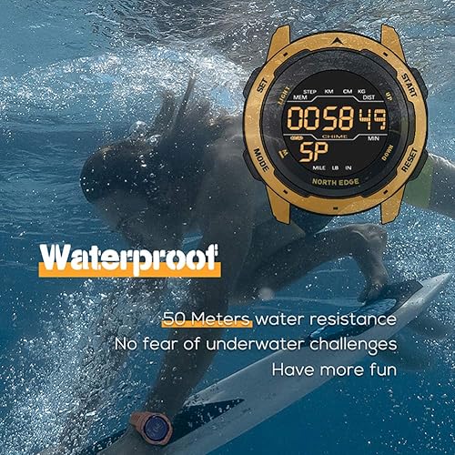 Miniatura 6 de Reloj deportivo electrónico multifunción para exteriores, reloj de pulsera digital con podómetro, contador de calorías, cronómetro, 164.0ft,