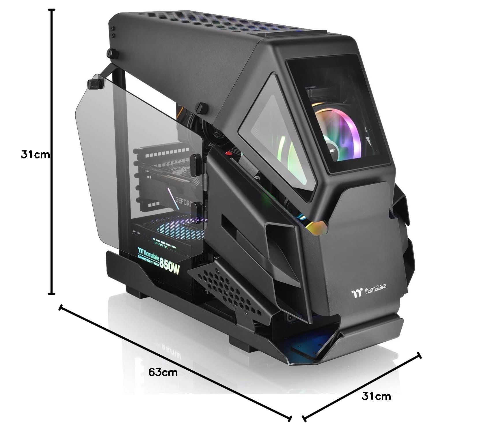 Amazon.co.jp: Thermaltake AH T200 ミニタワーPCケース オープン