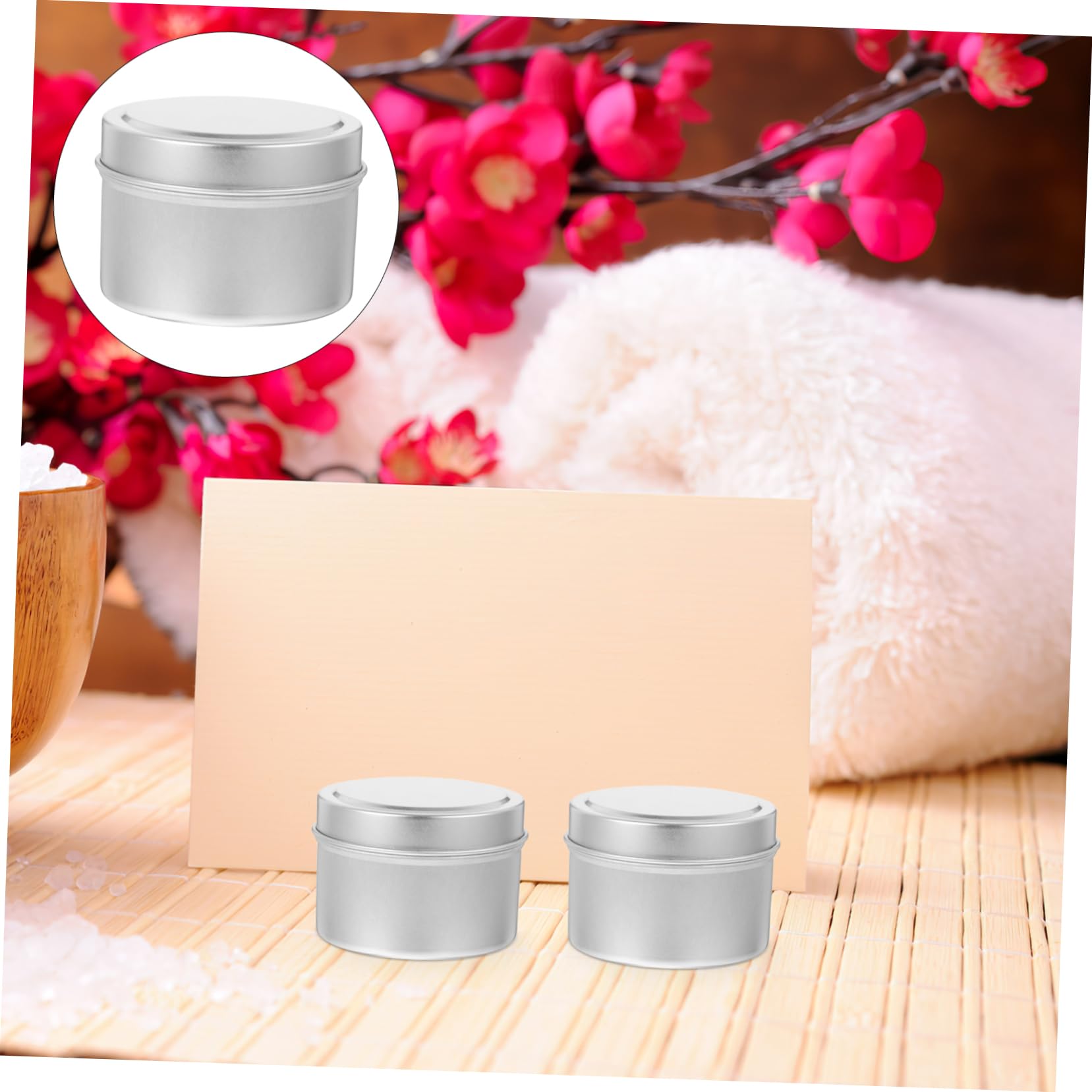 Cabilock 4Pcs Metal Candle Making Tins with Lids Containers for DIY Scented Candles Versatile Storage Jars for Crafts and Aromatherapy Projects