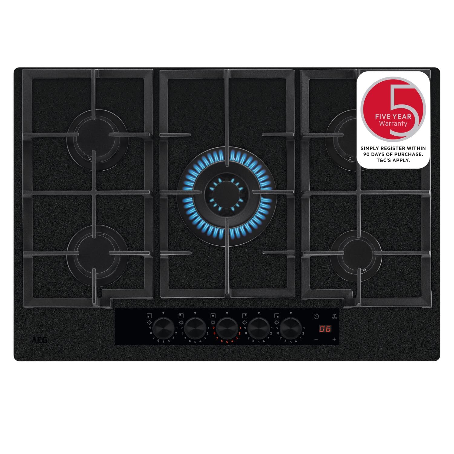 AEG Gas Hob HKB75341NL, Black