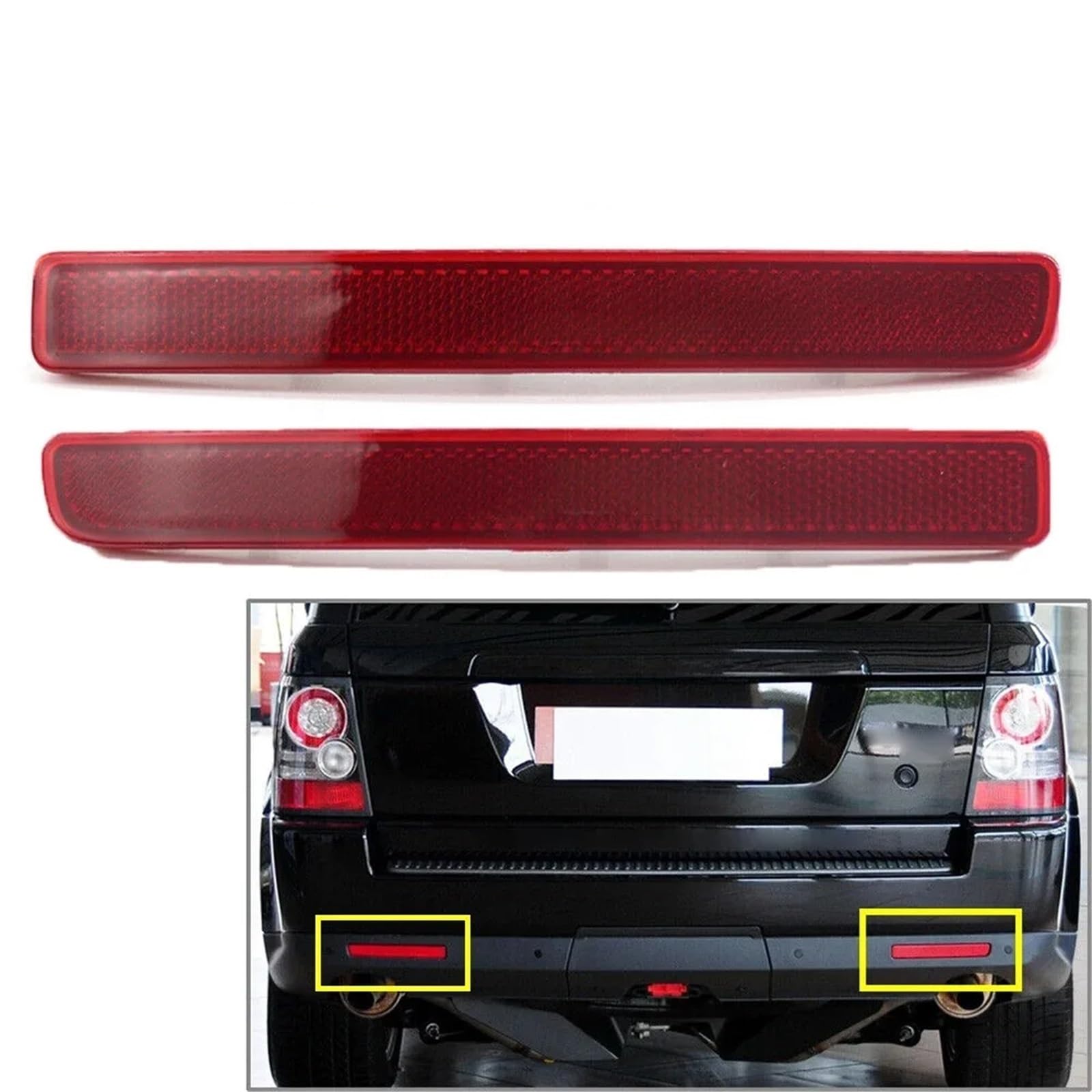 Reflector Trasero Compatible Con Land Para Rover Para Discovery 4 Lr4 2010-2016 Kit Luz Advertencia Señal Giro Reflector Parachoques Trasero Coche XFF500020(Left)