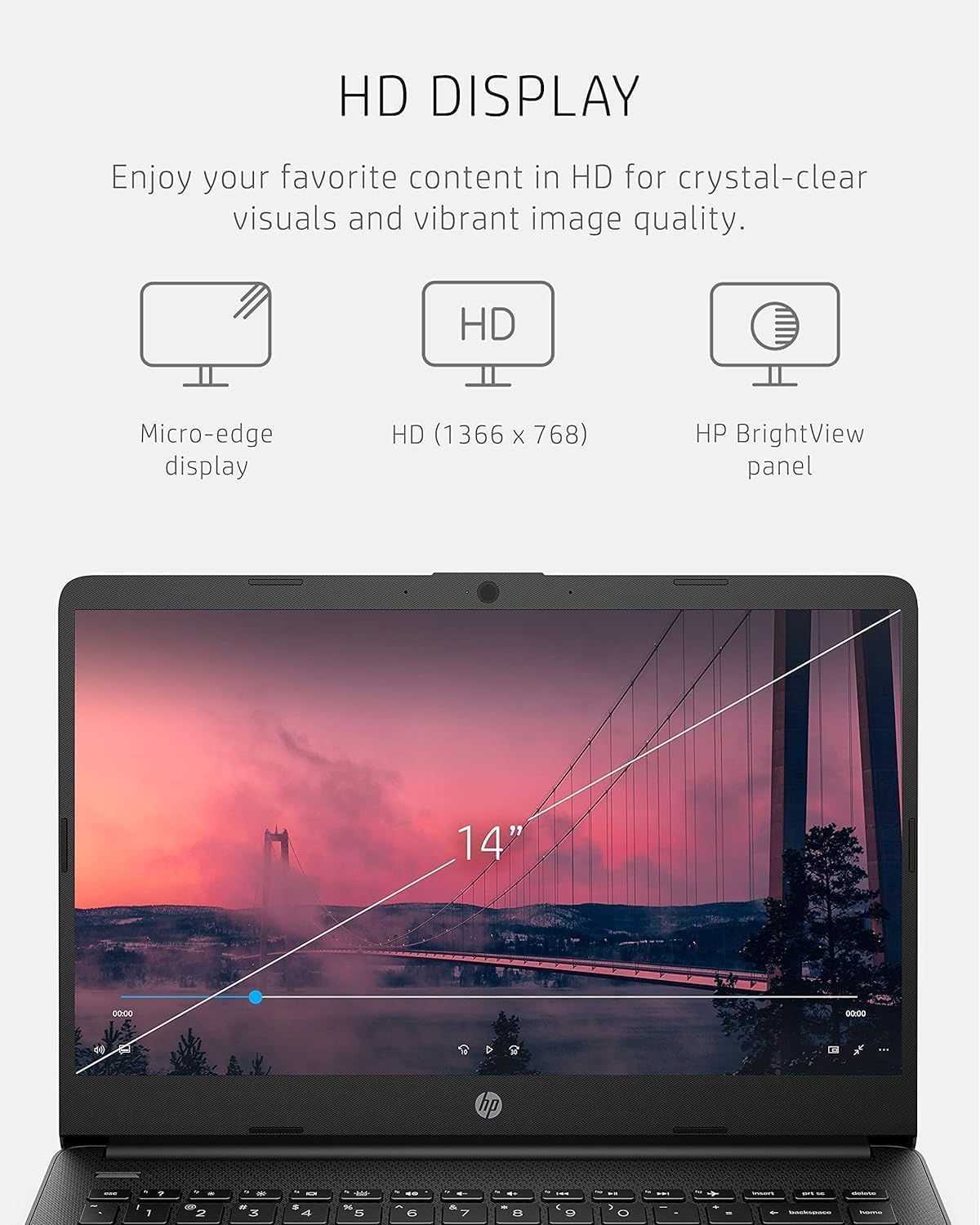 HP Everyday Laptop | Office 365 | AMD Athlon 3150 Processor | 11.5 HRs Battery | 1TB Cloud Storage with 128GB SSD, 8GB RAM | Copilot AI Windows 11 w/o Mouse