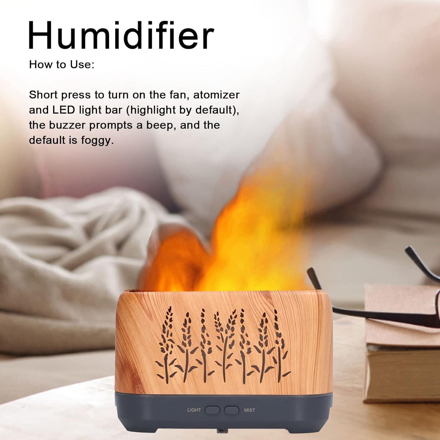 per Uso Domestico Umidificatore, diffusore di aromi con venature del Legno for Camera da Letto. Normativa Britannica