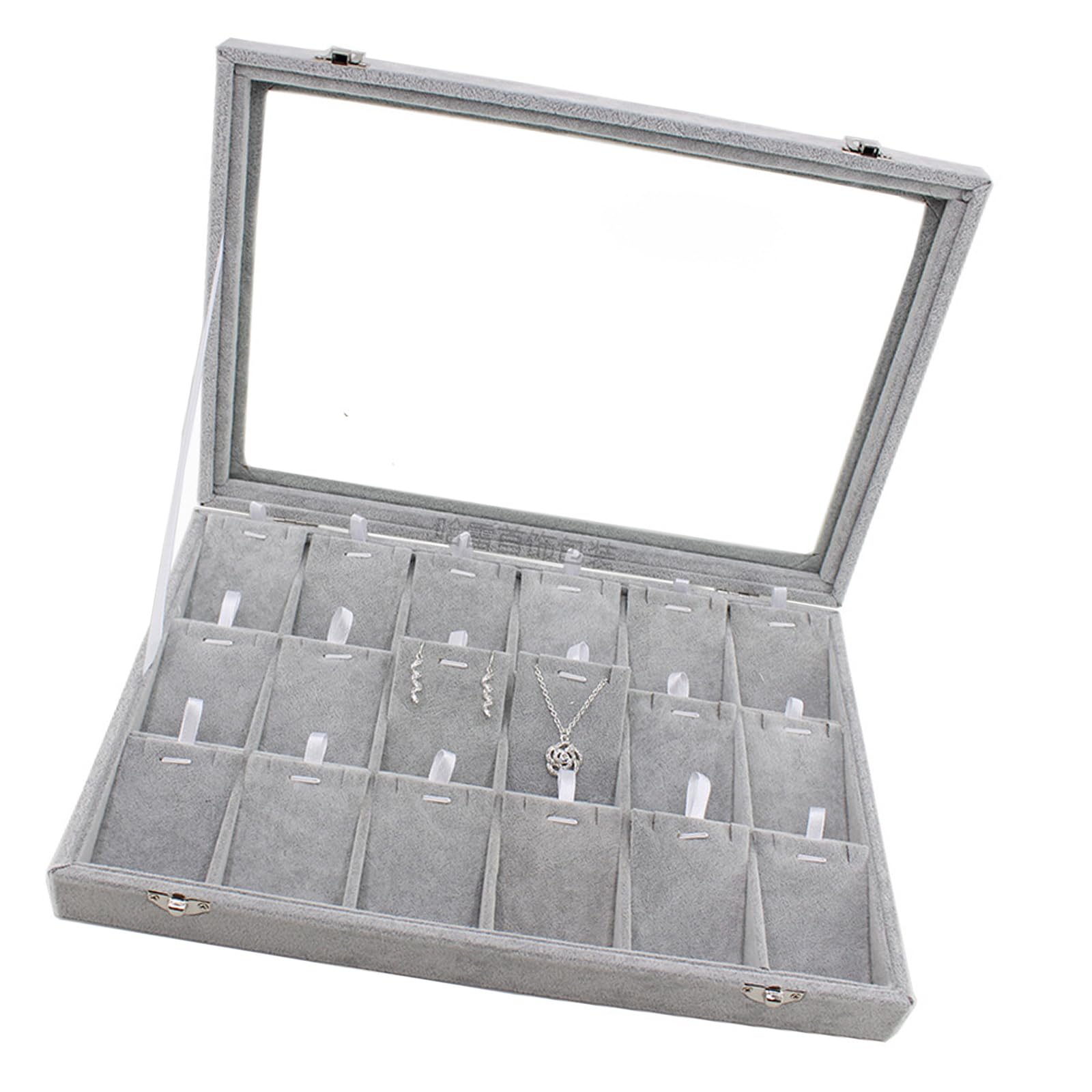 Anspruchsvolle Schmuckschatulle mit Fächern, Plüsch Schmuckbehälter, sichere Deckel Designs, Box zur sicheren Aufbewahrung der Schmuckkollektion