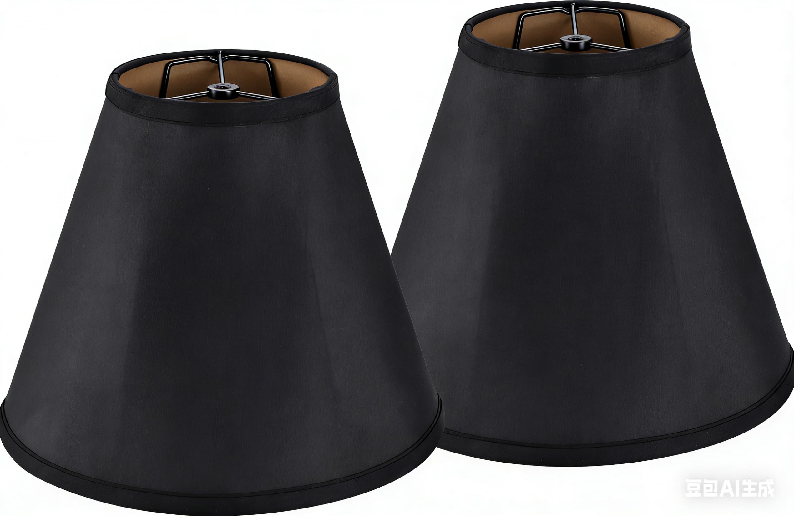 GO&SO - Meduim Lamp Shade Set of 2 6" Top x 13" Bottom x 10.6" H (Chandelier Fixture), Modern Table Lamp Shade and — image 1