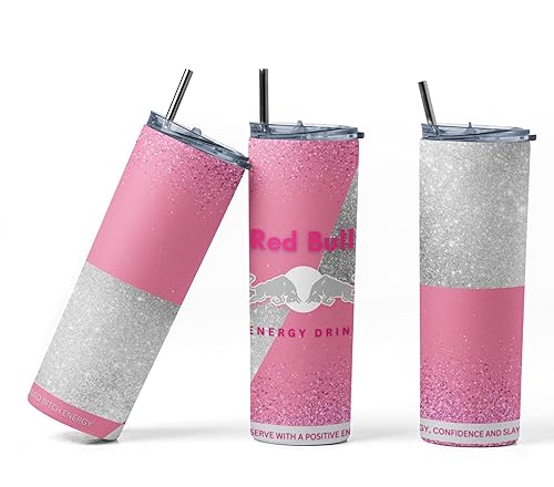 Funny Green bull Drinking Tumbler with lid and straw (Pink)
