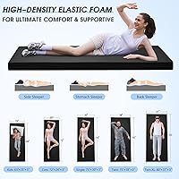 Vista 2 de CYMULA Almohadilla de Colchón de Espuma Viscoelástica para Acampar, Almohadilla para Dormir de 3 Pulgadas para Acampar, Base Antideslizante Inferior