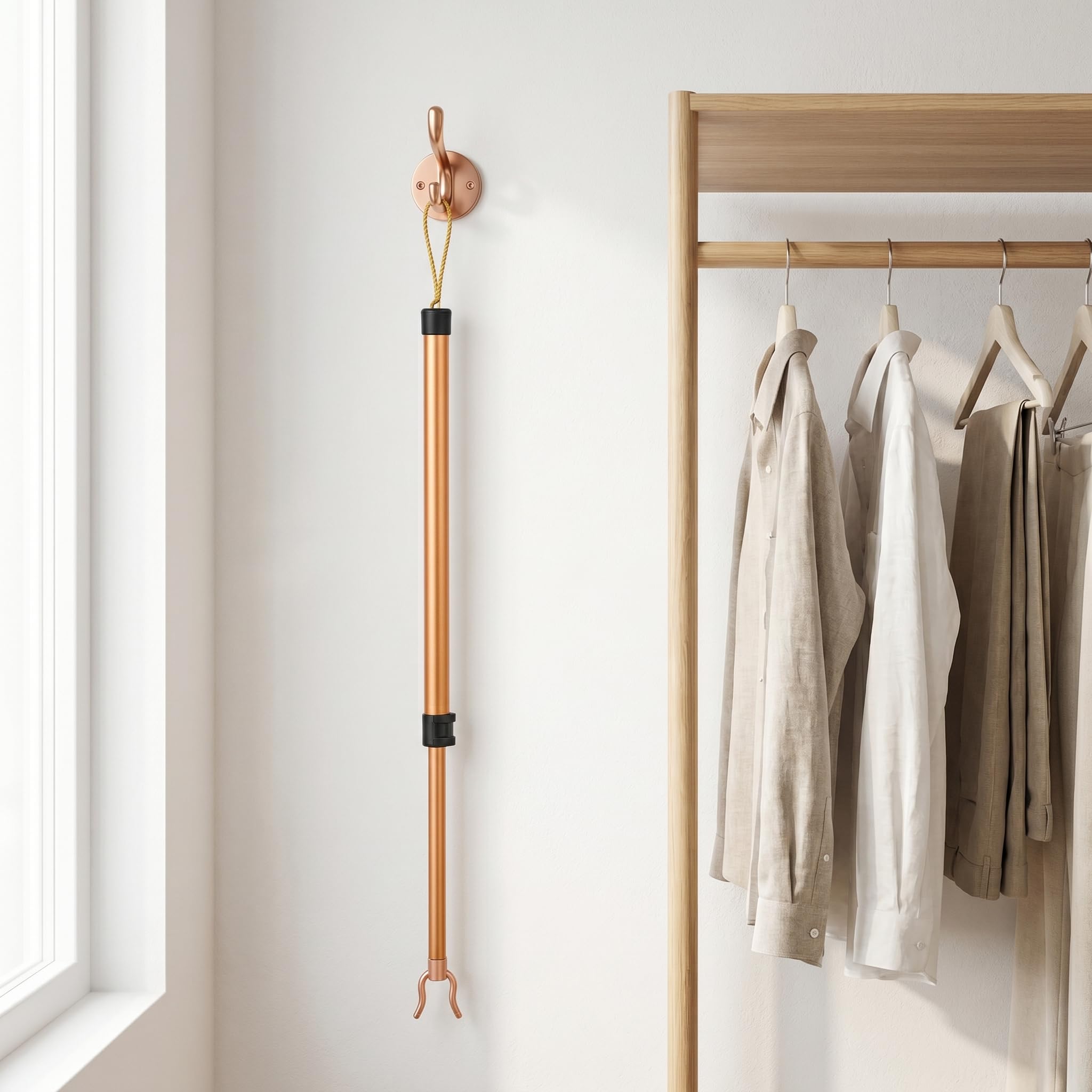 Angoily 1 pieza de extensión para aleación de gancho, barra larga extensible, gancho resistente profesional pastor tensión de herramienta de barra telescópica