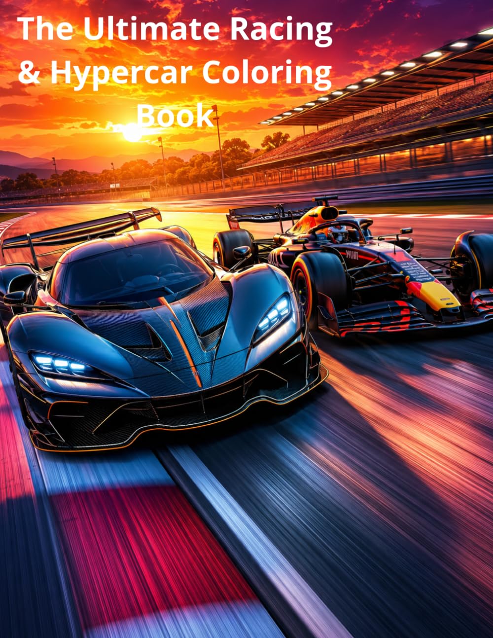 The Ultimate Racing & Hypercar Coloring Book: 30 Premium High-Performance Cars, Prototypes and Track Legends (Multi-language Edition)