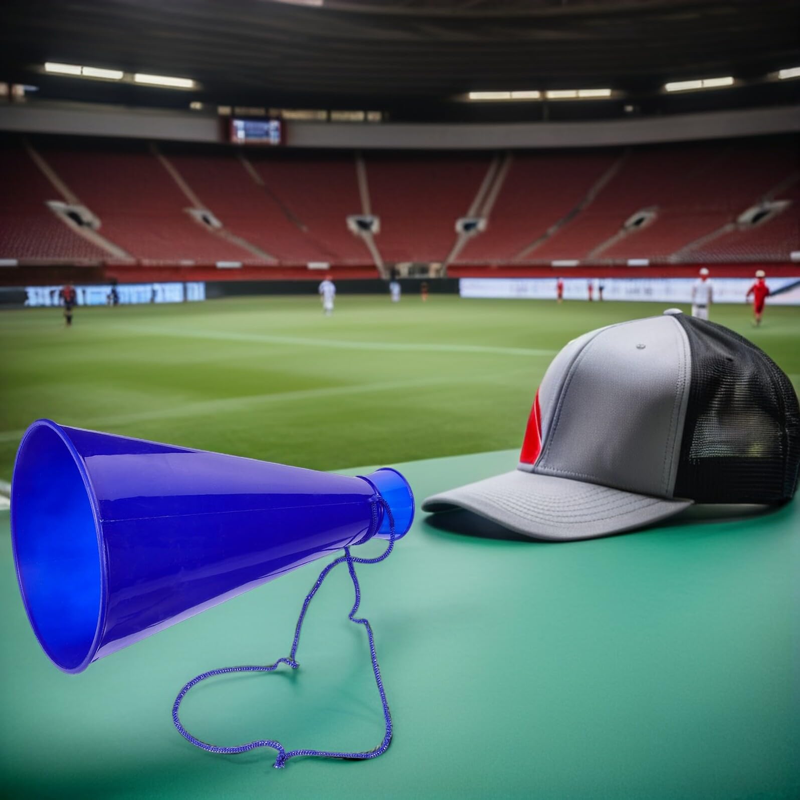 GRIRIW 4 Pezzi Megafono in Plastica Colorato per Feste e Partite di Calcio Giocattolo Tromba da Festa per Accessorio Rumoroso per Eventi Sportivi e Celebrazioni - 5