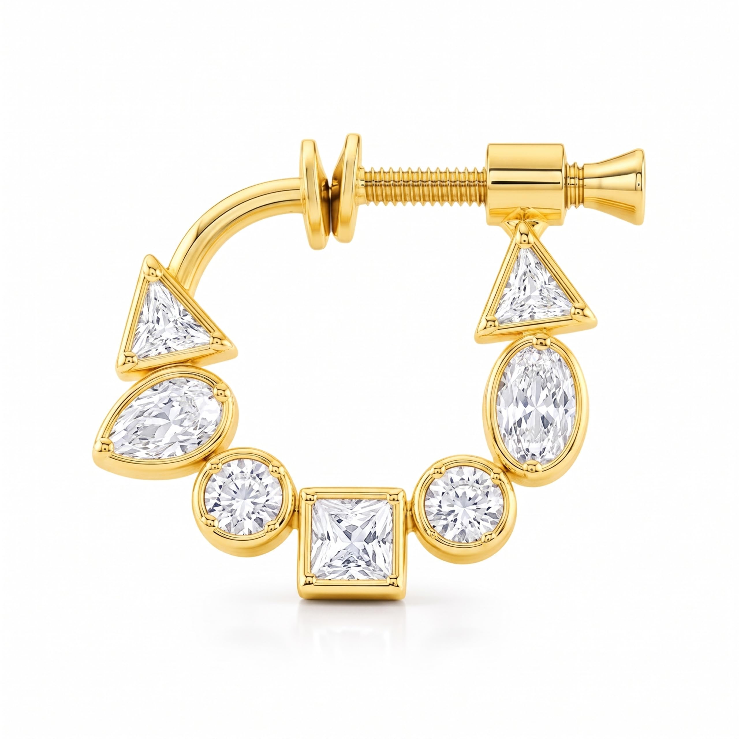 nuyug Gold Plated Fusion Glow Nose Ring-picture-1