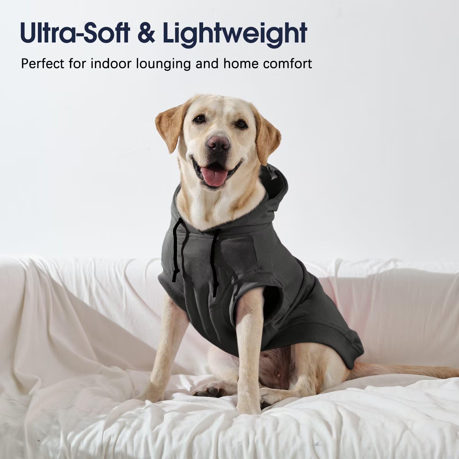IECOii Sudadera con capucha para perros grandes, ropa para perros grandes con capucha para perros extragrandes, sudadera con capucha para otoño e invierno, ropa para Perros Grandes Doberman, suéter de