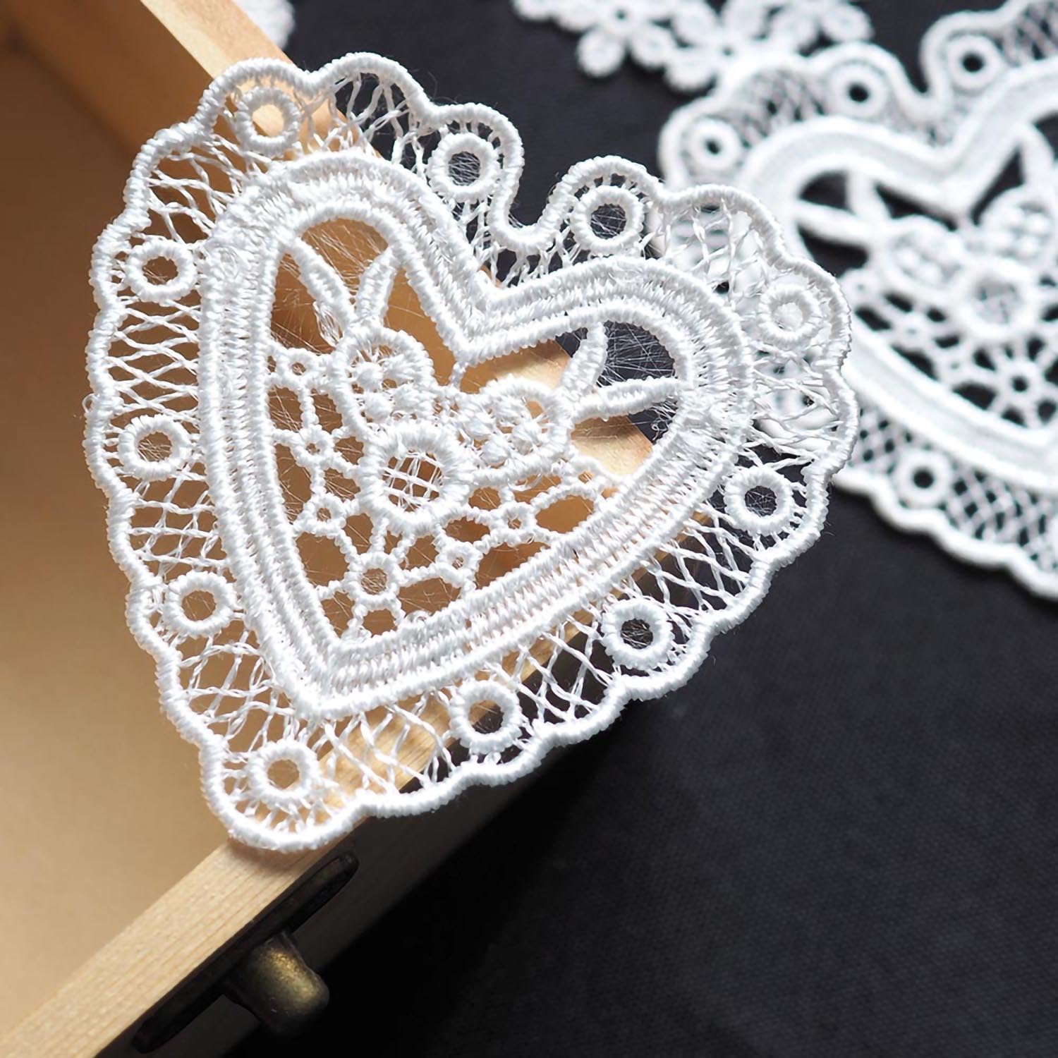 あめり様♡Eaphi PATCHWORK EMBROIDERY LACE JA… Amazon.com: Youmeizer 9pcs Heart Shapes Lace Applique Embroidery