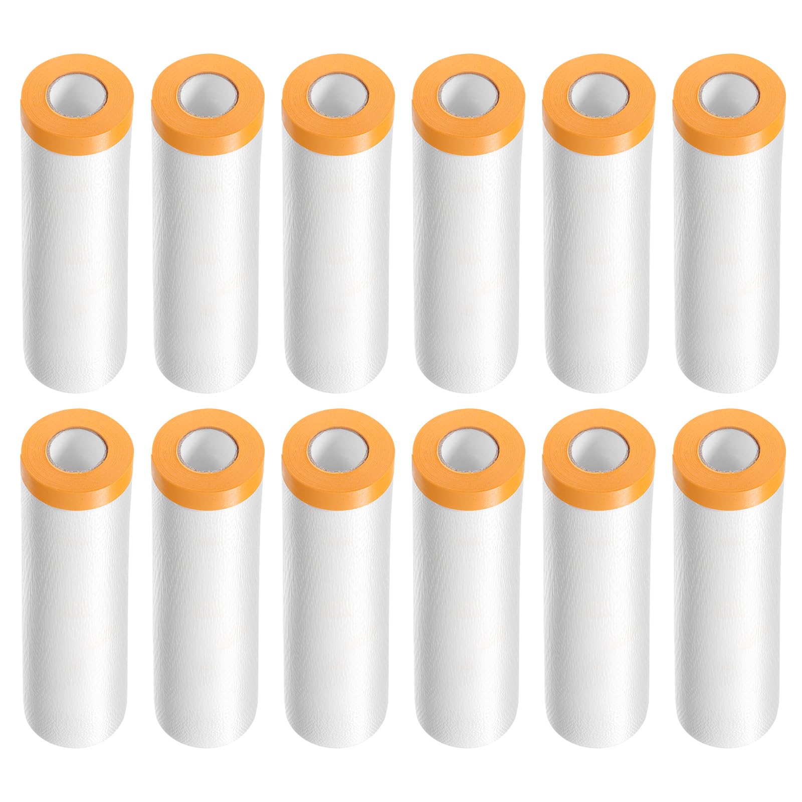 QUARKZMAN 12 Rollen vorklebende Abdeckfolie 118,1" x65,6ft Klebe- und Abdeckfolie für Maler Kunststoff Abdeckplane mit Klebeband Kunststofffolie für Autolackierabdeckung