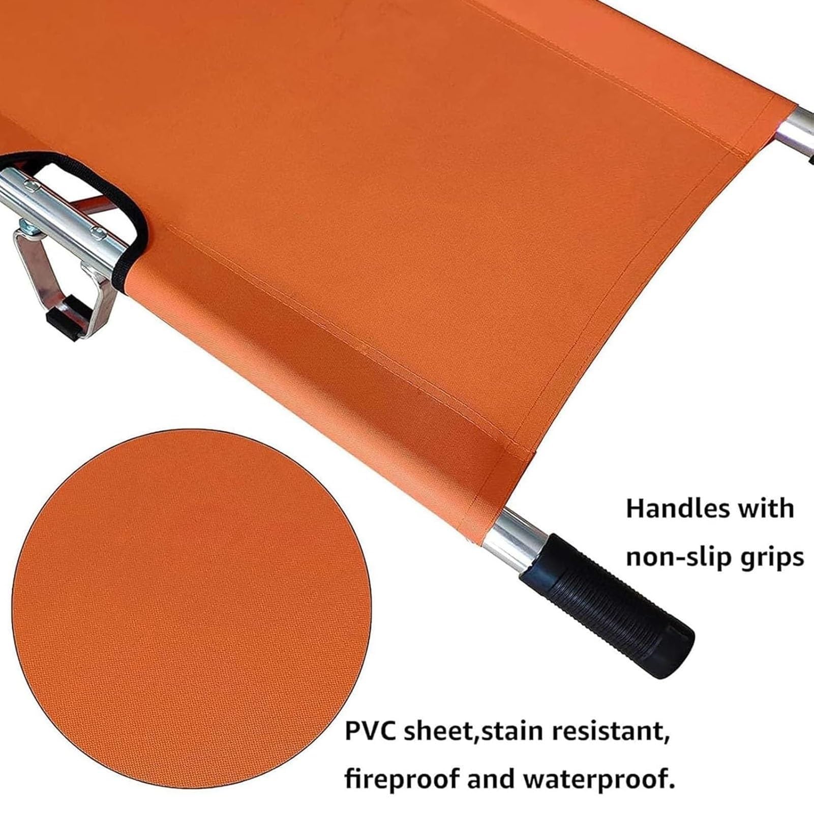 Camilla médica, Camilla de ambulancia con Tabla espinal para paramédicos, Camilla plegable de aleación de aluminio para emergencias, con asas reforzadas y Patas d, Orange