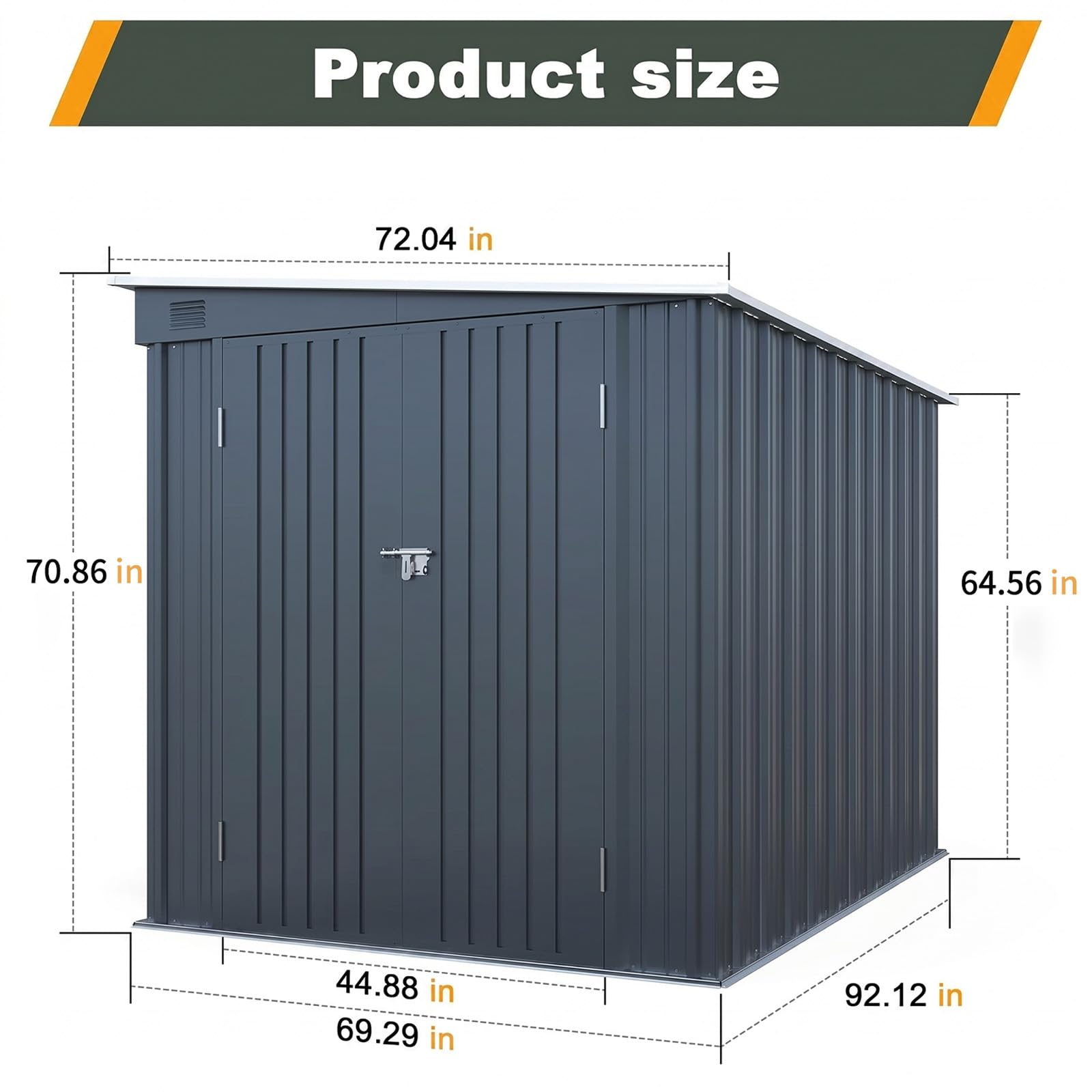 Amazon.com : Jaxenor 6x8 FT Metal Shed with Skylight, Lean to