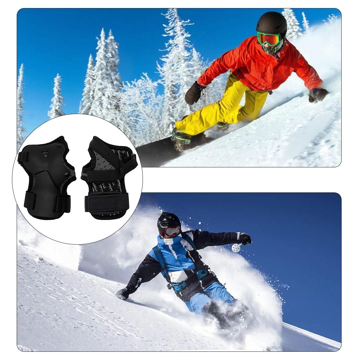 Namvo 2 pièces Attelle de Poignet Support de Poignet pour Patinage Planche à roulettes Ski Snowboard