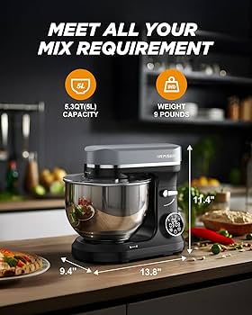 Amazon.com: AIRMSEN Automatic Stand Mixer with LED