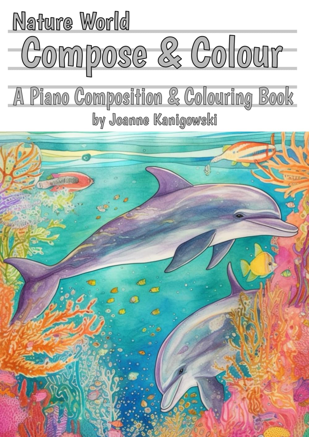 Nature World Compose and Colour: A Piano Composition and Colouring Book (The Piano Composing Book Series)