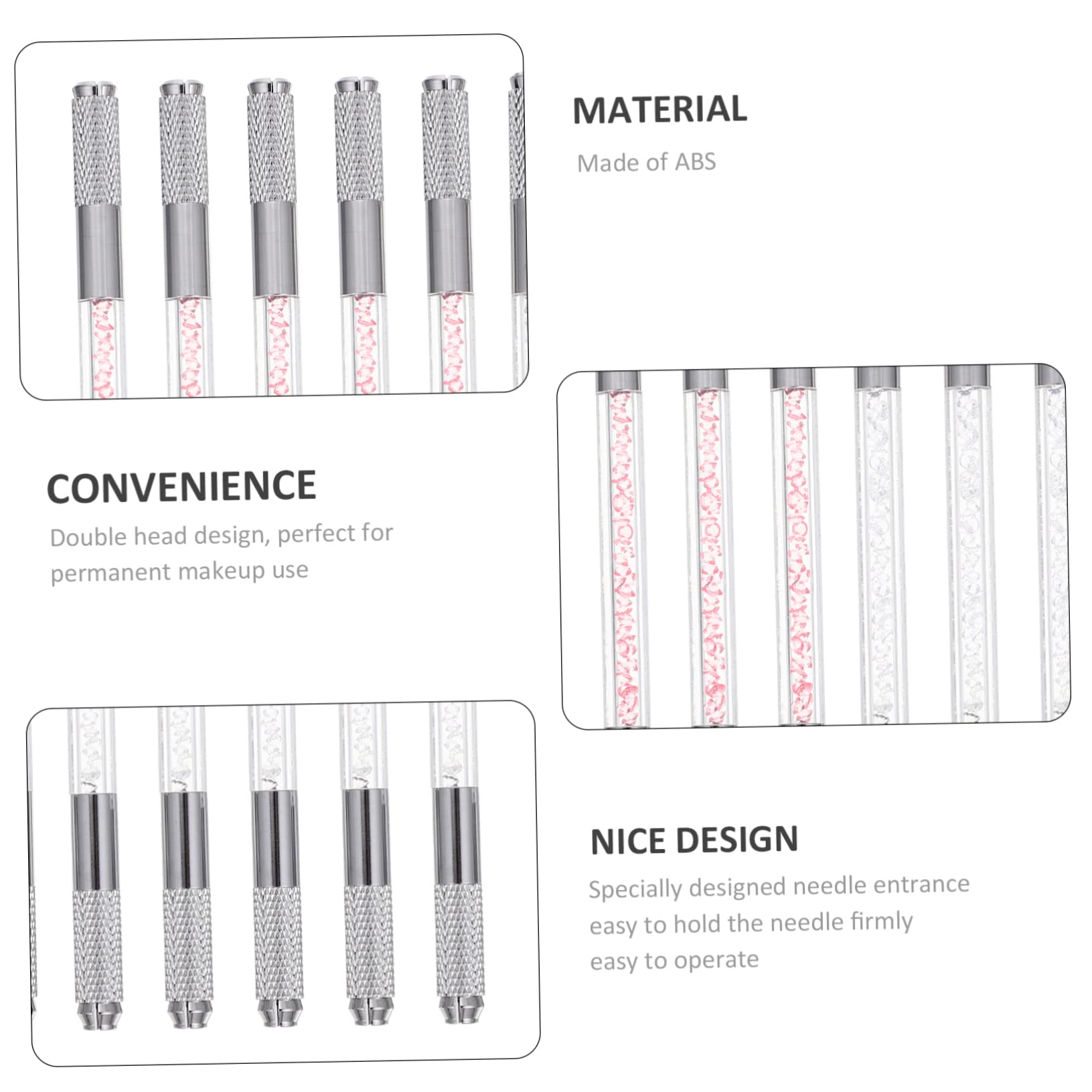 Microblading Augenbrauenstift Dual Ende 10 Stück Weiß Rosa Microblading Make up Stift Tätowierwerkzeug Kompakt Tragbar Für Kosmetik Schönheitssalon